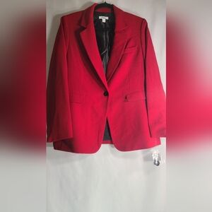 Bar III Women's Textured Crepe One-Button Blazer